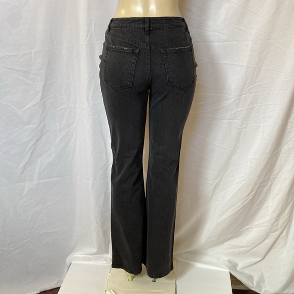 wild fable Jeans Exposed Button Closure Size 6 Black Wash Flare Leg Style NWT - Picture 6 of 9